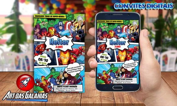 Convite Digital Vingadores