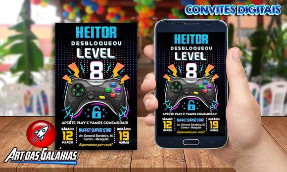 Convite Digital Vídeo Game