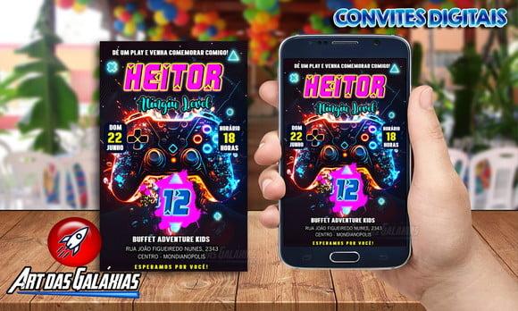 Convite Digital Vídeo Game