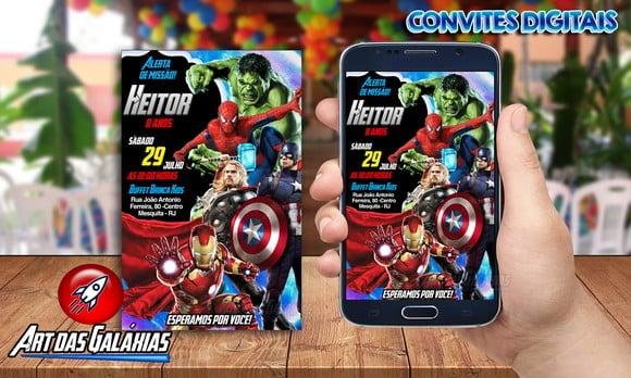 Convite Digital Vingadores