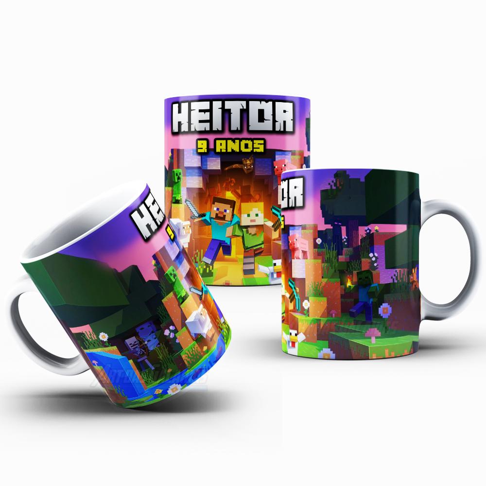 Caneca Minecraft Polímero Personalizada