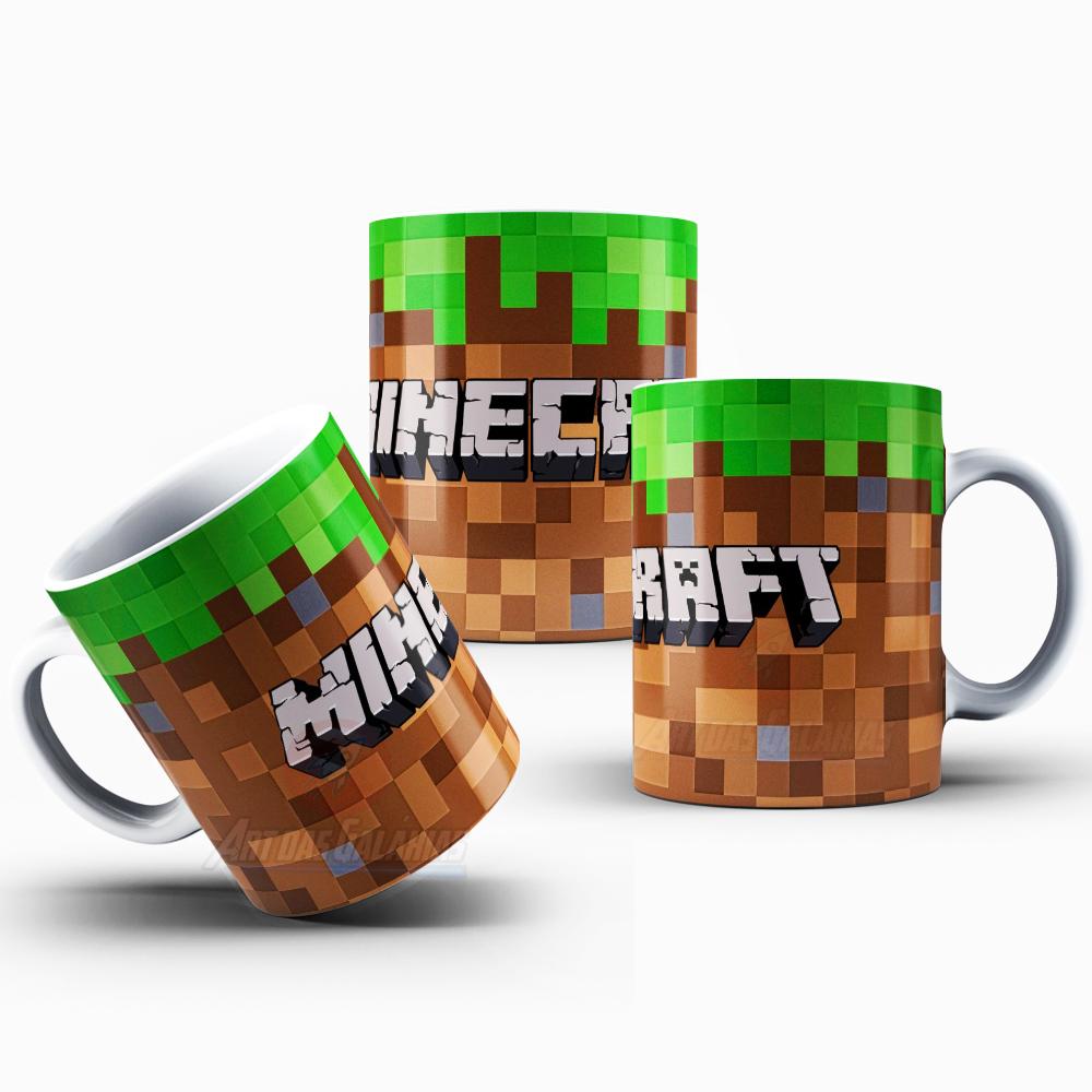 Caneca Minecraft Polímero Personalizada