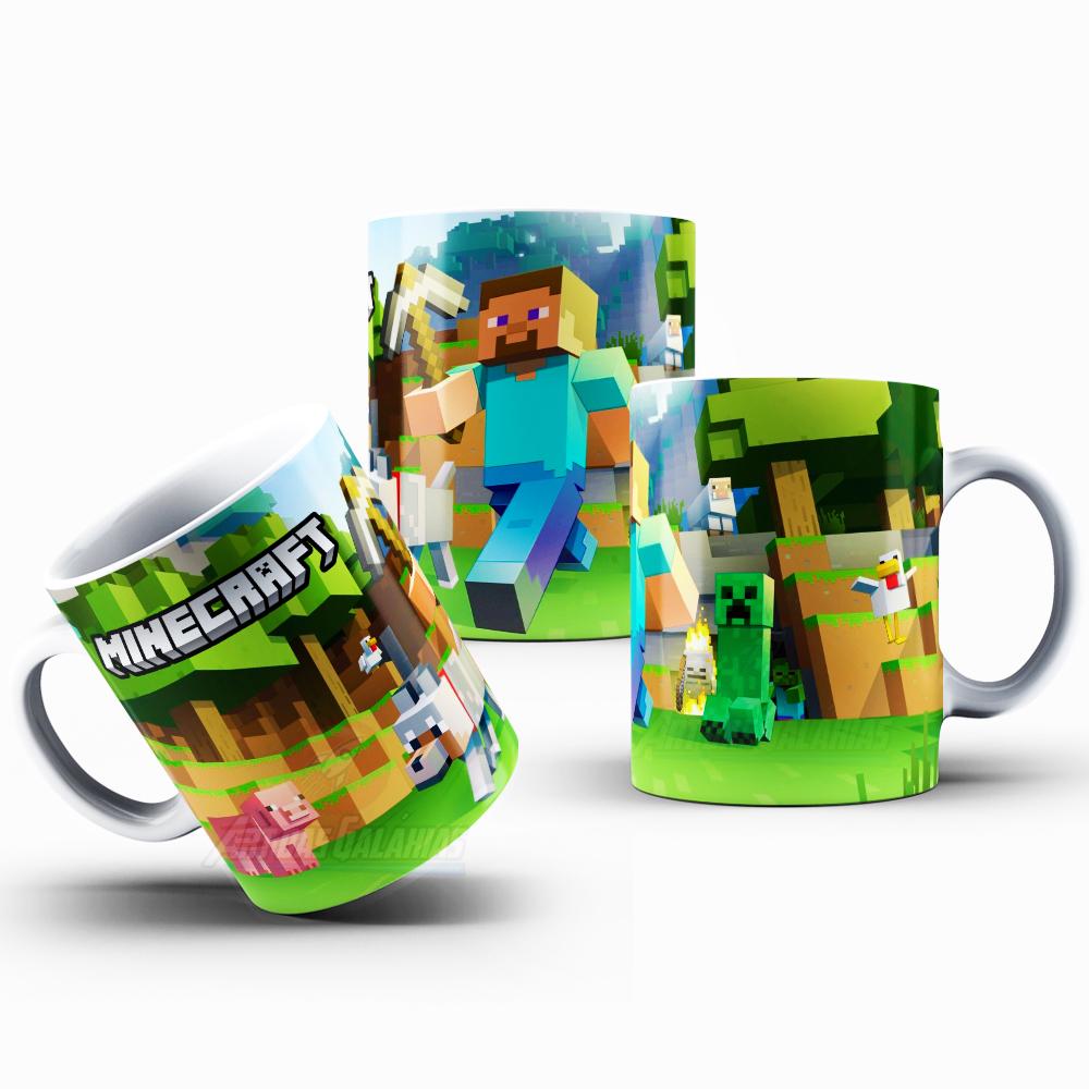Caneca Minecraft Polímero Personalizada