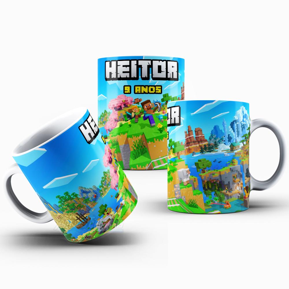Caneca Minecraft Polímero Personalizada