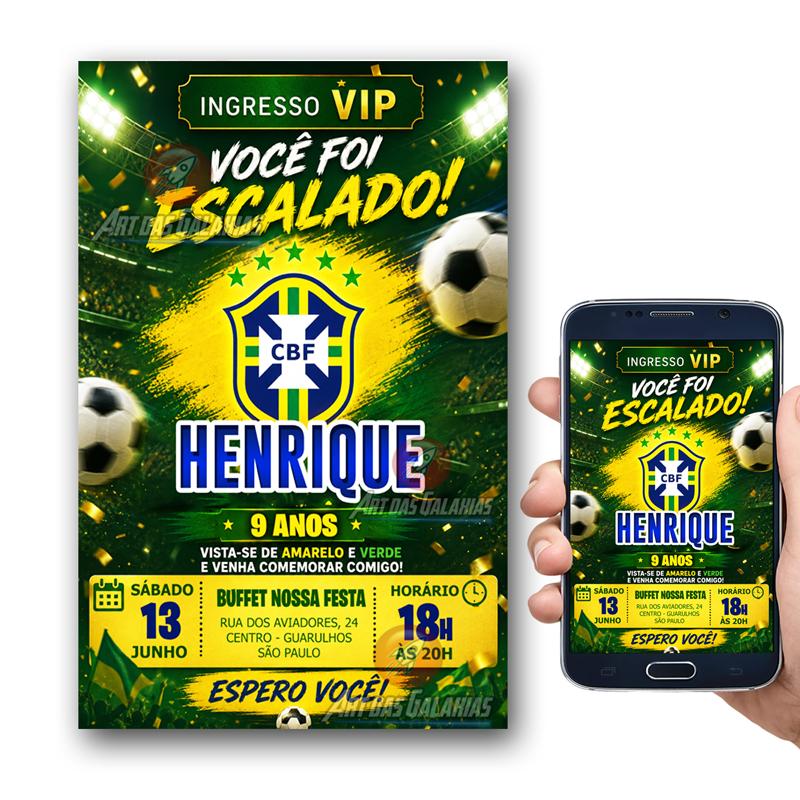 Convite Digital Seleção Brasileira Copa do Mundo