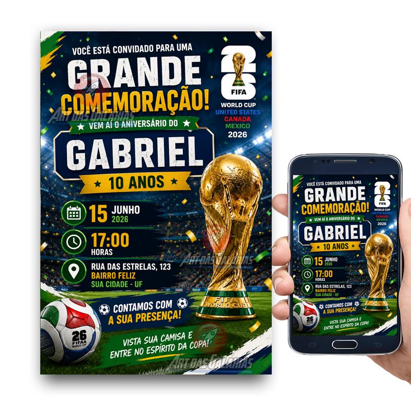 Convite Digital Seleção Brasileira Copa do Mundo