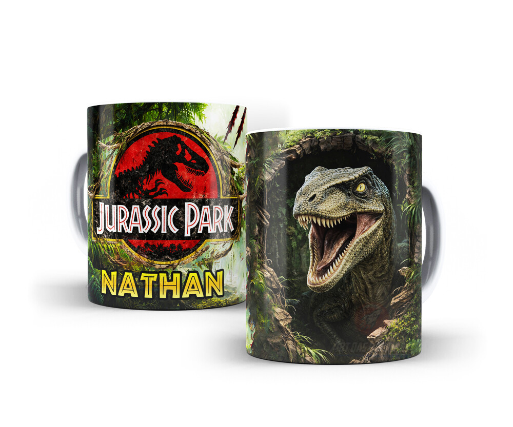 Caneca Jurassic Park World Dinossauros Polímero Personalizada