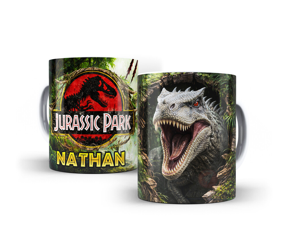 Caneca Jurassic Park World Dinossauros Polímero Personalizada