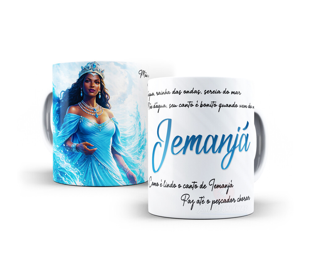 Caneca Iemanjá Orixás Porcelana Personalizada