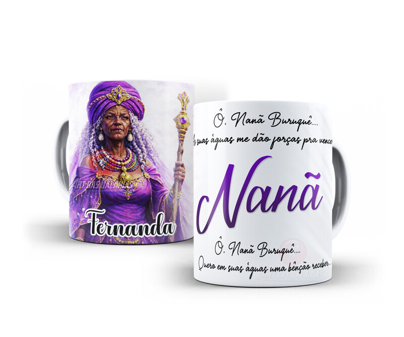 Caneca Nanã Orixás Porcelana Personalizada