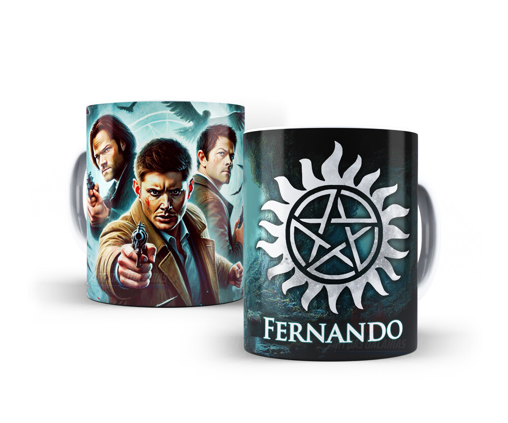 Caneca Supernatural Porcelana Personalizada
