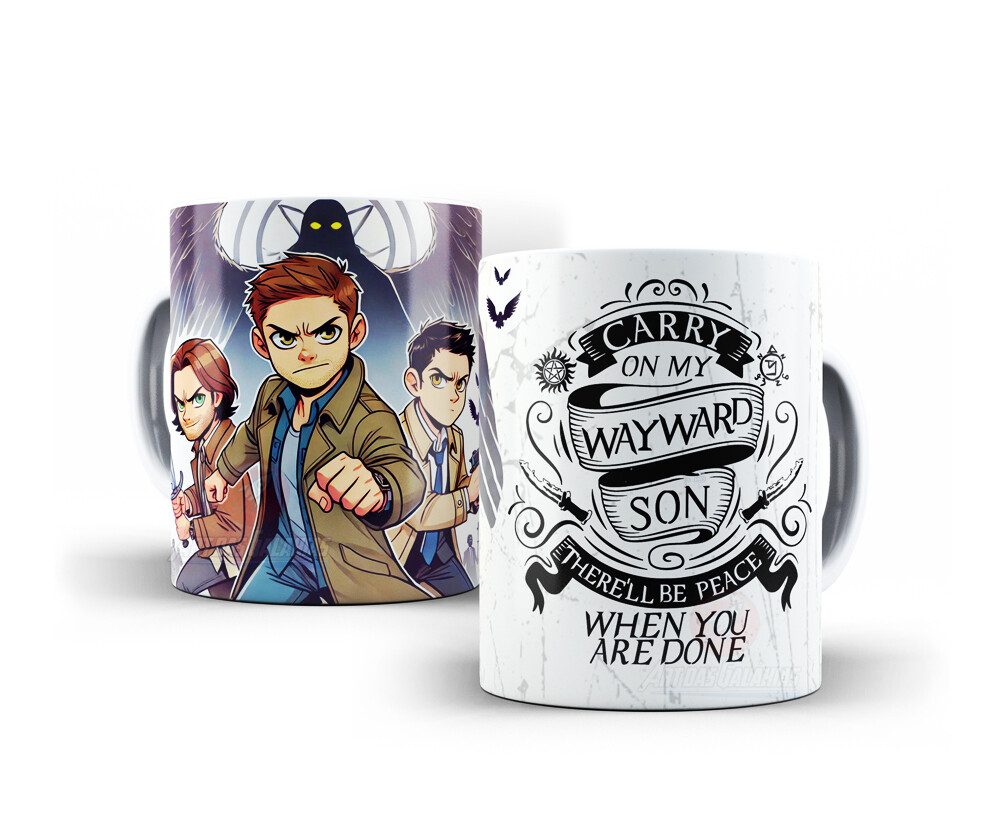 Caneca Supernatural Porcelana Personalizada