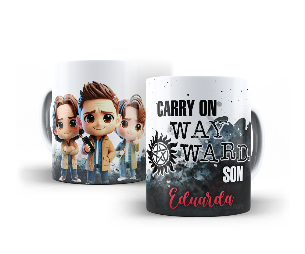 Caneca Supernatural Porcelana Personalizada
