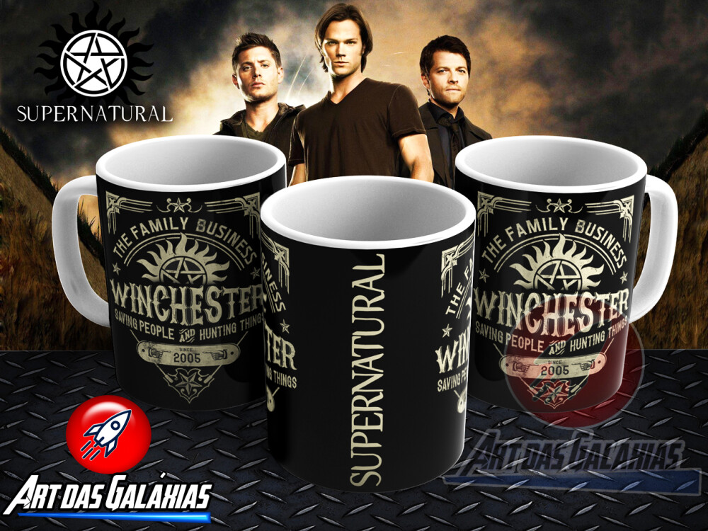 Caneca Supernatural Porcelana Personalizada