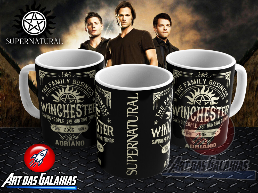 Caneca Supernatural Porcelana Personalizada