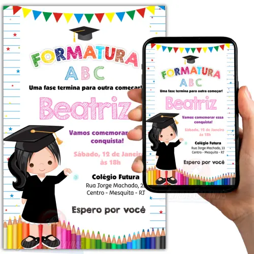 Convite Digital Formatura ABC