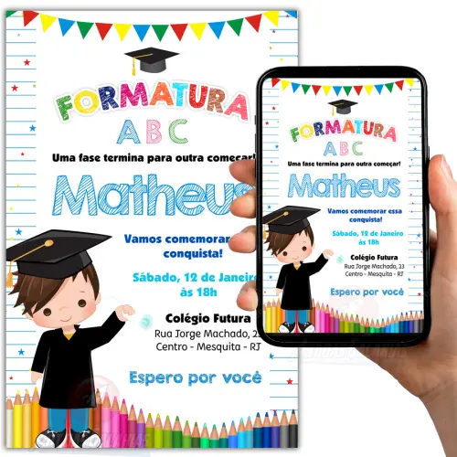 Convite Digital Formatura ABC