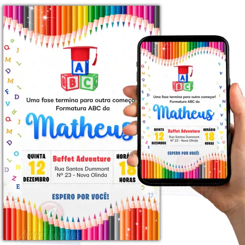 Convite Digital Formatura ABC