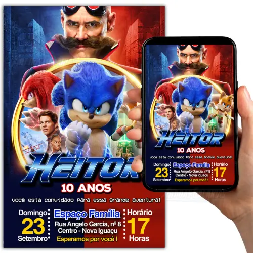 Convite Digital Sonic