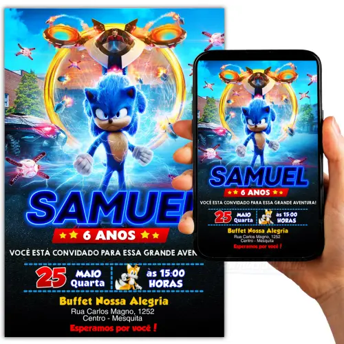 Convite Digital Sonic