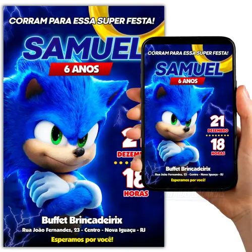 Convite Digital Sonic