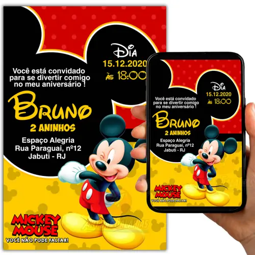 Convite Digital Mickey