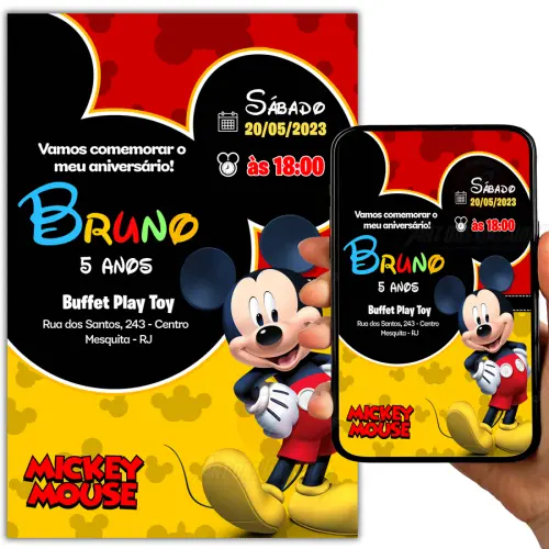 Convite Digital Mickey