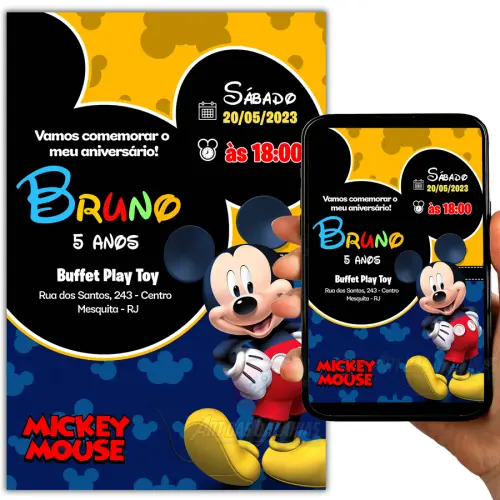 Convite Digital Mickey