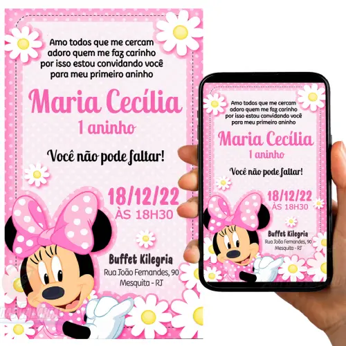 Convite Digital Minnie