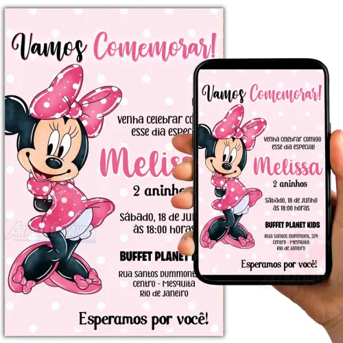 Convite Digital Minnie