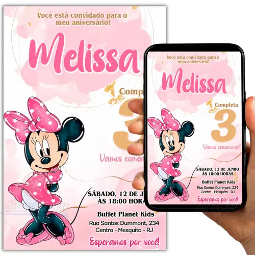 Convite Digital Minnie