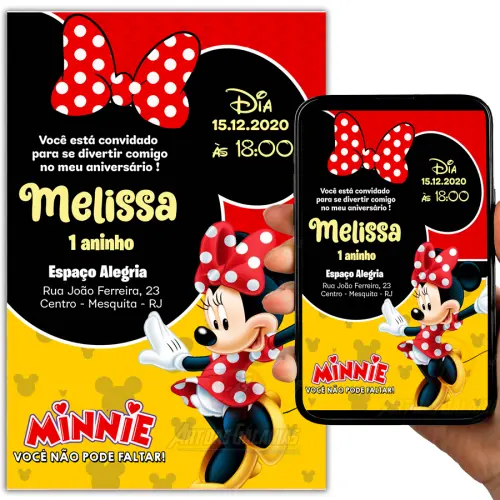 Convite Digital Minnie