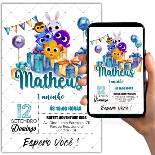 Convite Digital Bolofofos