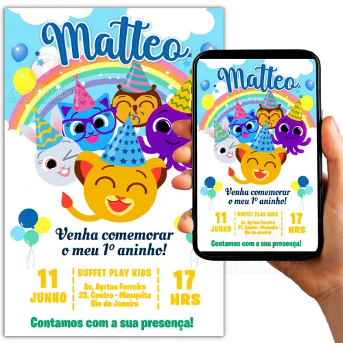 Convite Digital Bolofofos