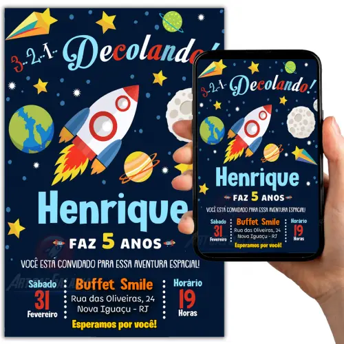 Convite Digital Astronauta