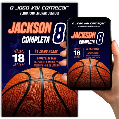Convite Digital Basquete