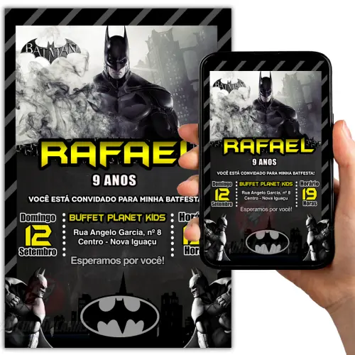 Convite Digital Batman