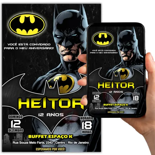 Convite Digital Batman