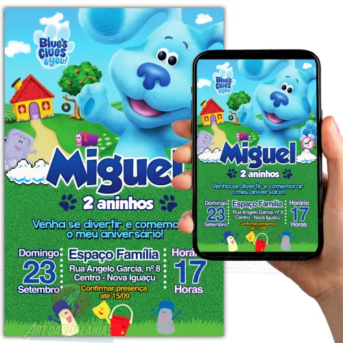 Convite Digital As Pistas de Blue