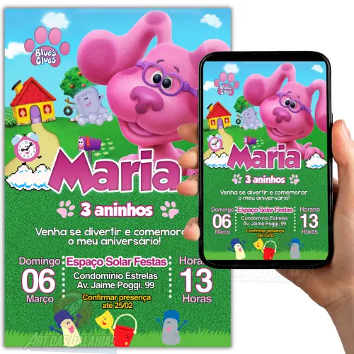 Convite Digital As Pistas de Blue