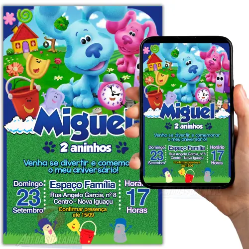 Convite Digital As Pistas de Blue