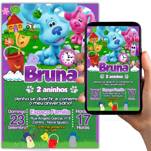 Convite Digital As Pistas de Blue