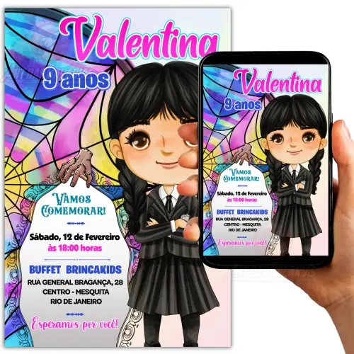 Convite Digital Wandinha