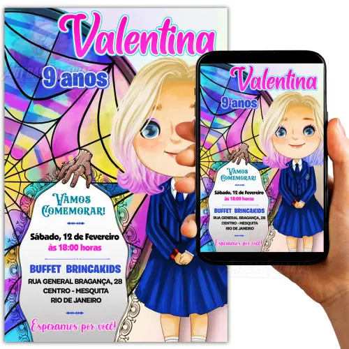 Convite Digital Wandinha