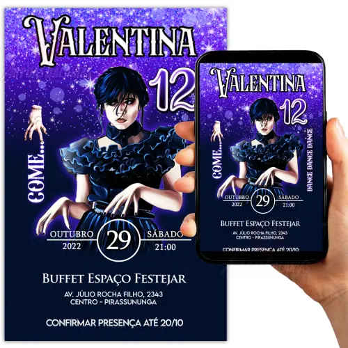 Convite Digital Wandinha