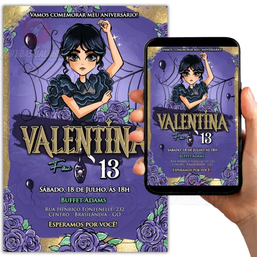 Convite Digital Wandinha