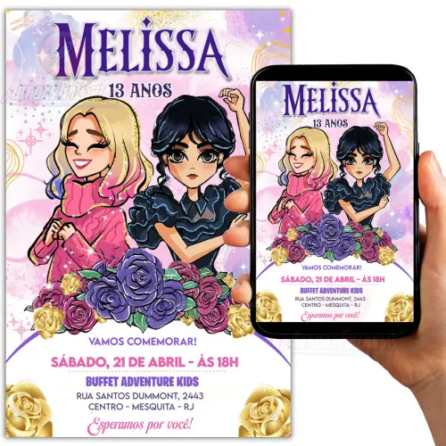 Convite Digital Wandinha