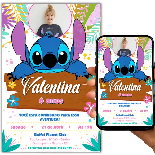 Convite Digital Stitch