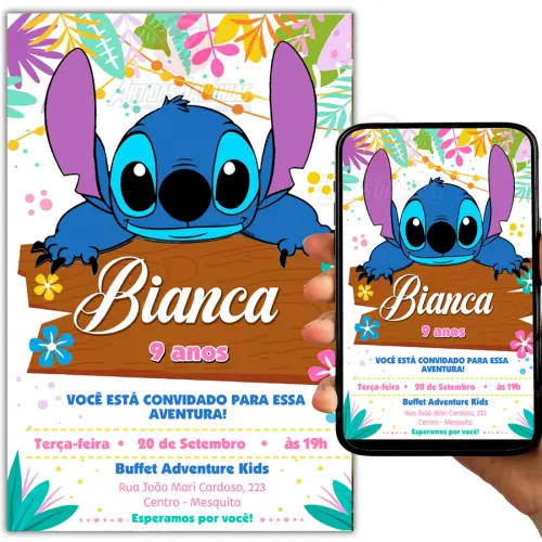 Convite Digital Stitch