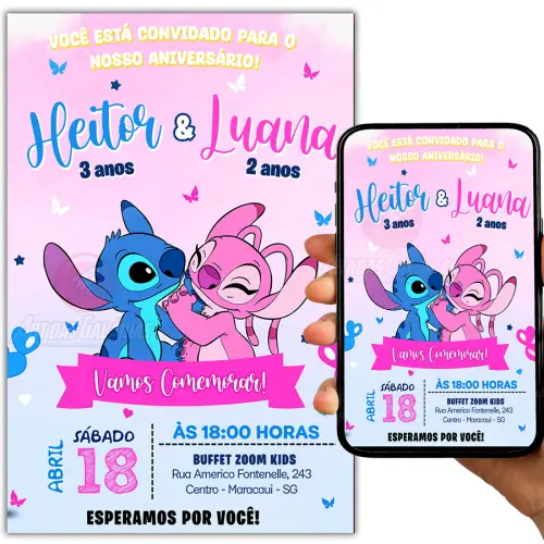 Convite Digital Stitch